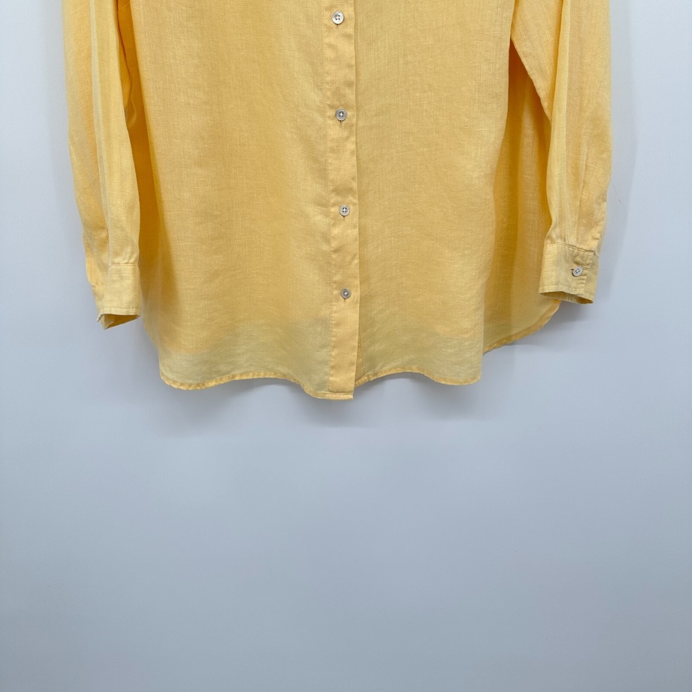 J Jill Tunic Top Shirt‎ 1X Button Up 100% Linen Preppy Coastal Beachy Lagenlook - Picture 5 of 11